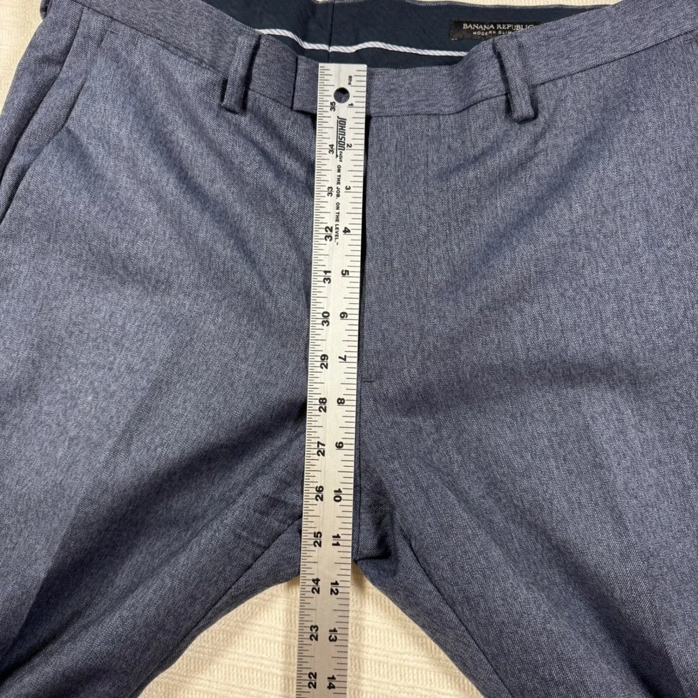 Banana Republic Modern Slim Fit Blue Wool Dress Pants 32x30 S/675113-00